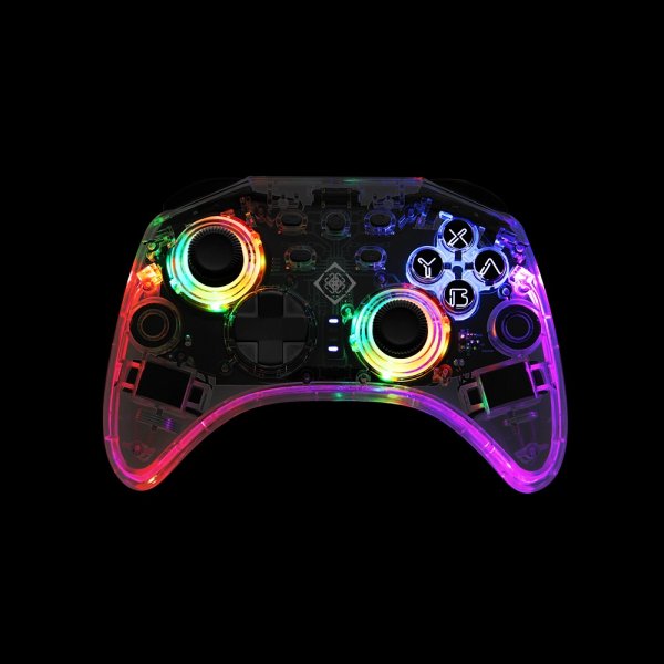 Deltaco Gaming Trådløs Controller til Nintendo Switch Transparent RGB