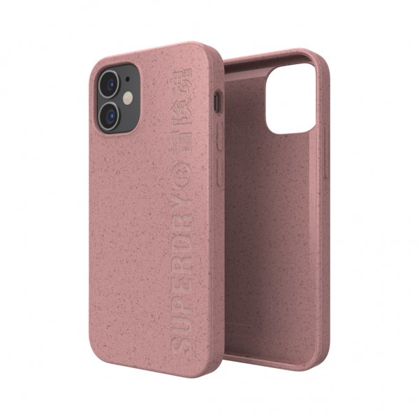 Superdry iPhone 12 Mini Cover Snap Case Komposterbart Materiale Rose Pink