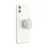Popsockets PopGrip Clear Glitter Silver