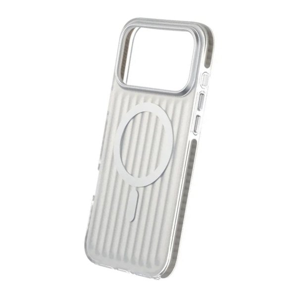 iPhone 17 Pro Max Cover Bølget MagSafe Sølv