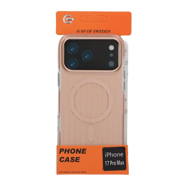 iPhone 17 Pro Max Cover Bølget MagSafe Lysebrun