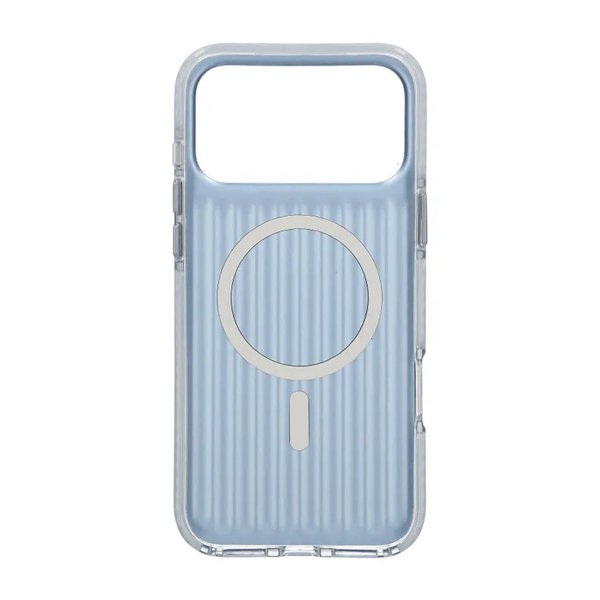 iPhone 17 Pro Max Cover Bølget MagSafe Lyseblå