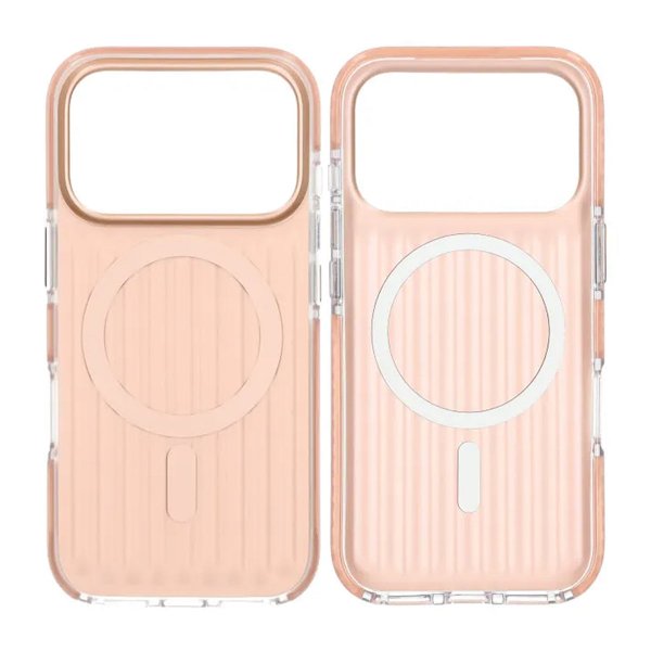 iPhone 17 Pro Cover Bølget MagSafe Lysebrun