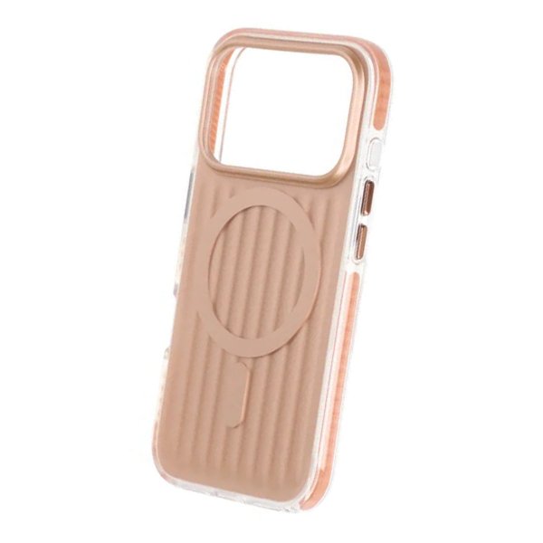 iPhone 17 Pro Cover Bølget MagSafe Lysebrun