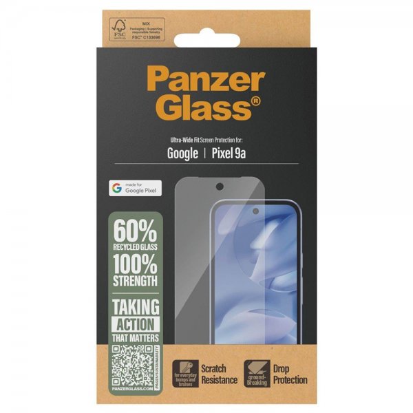PanzerGlass Google Pixel 9a Skærmbeskyttelse Ultra-Wide Fit