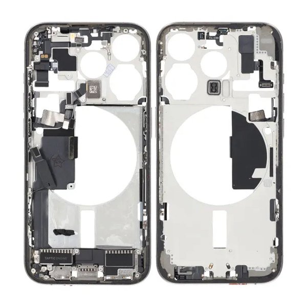Mellemramme med smådele til iPhone 15 Pro - Naturlig Titanium OEM