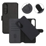 Rvelon Samsung Galaxy S25 FE Etui 4 Kortlommer Aftagelig Skal Sort