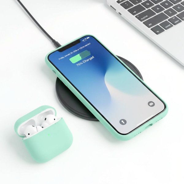 Rvelon iPhone 12/iPhone 12 Pro Silikonecover Grøn