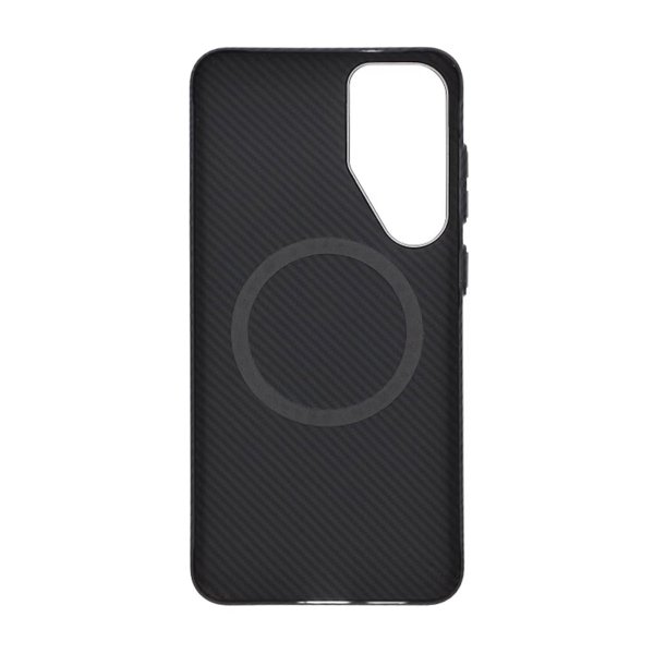 Samsung Galaxy S25 Plus Cover Kulfibermønster MagSafe Sort