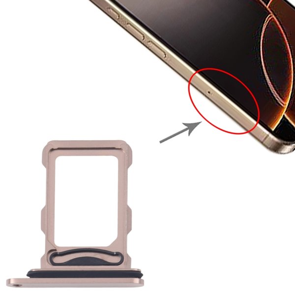 iPhone 16 Pro og 16 Pro Max SIM-kortholder - Sandfarvet Titanium