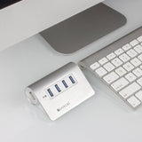 Satechi USB 3.0 aluminiumhub 4 porte sølv