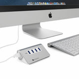 Satechi USB 3.0 aluminiumhub 4 porte sølv