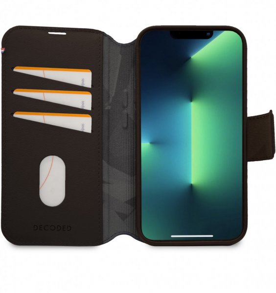 Decoded iPhone 14 Pro Fodral Læder Aftagelig Pung Brun