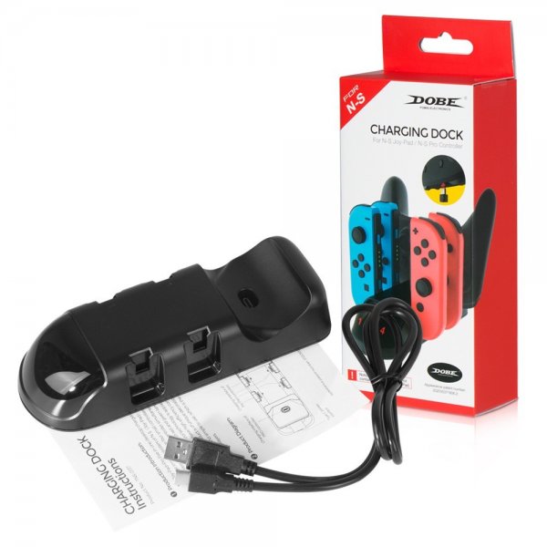 Dobe 5-i-1 Nintendo Switch Controller Ladestation