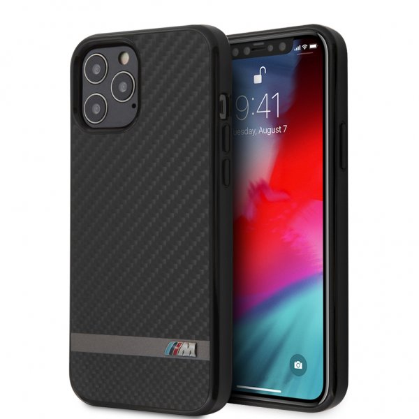 BMW iPhone 12/iPhone 12 Pro Cover Carbon & Alu Sort