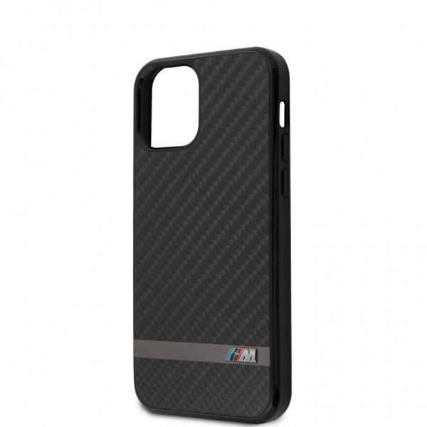BMW iPhone 12 Mini Cover Carbon & Alu Sort