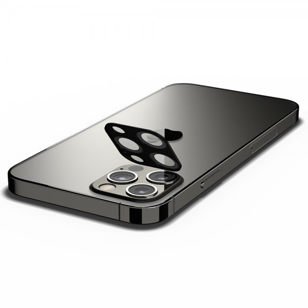 Spigen iPhone 12 Pro Kamerabeskyttelse GLAS.tR Optik 2-pak Sort