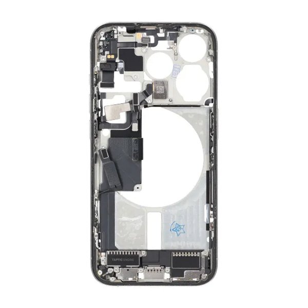 Midterramme med smådele til iPhone 15 Pro - Hvid Titanium OEM