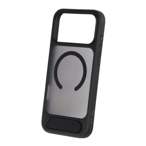 Rvelon iPhone 17 Pro Max Cover med Stativ MagSafe Sort