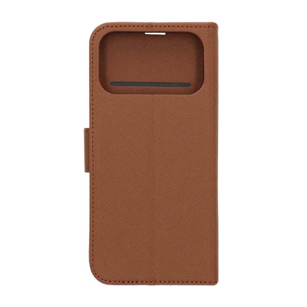 iPhone 17 Pro Max Cover med Kortlomme Standerfunktion Brun
