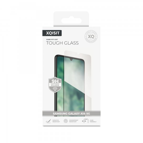 Xqisit Samsung Galaxy A14 Skærmbeskyttelse Tough Glass Case Friendly
