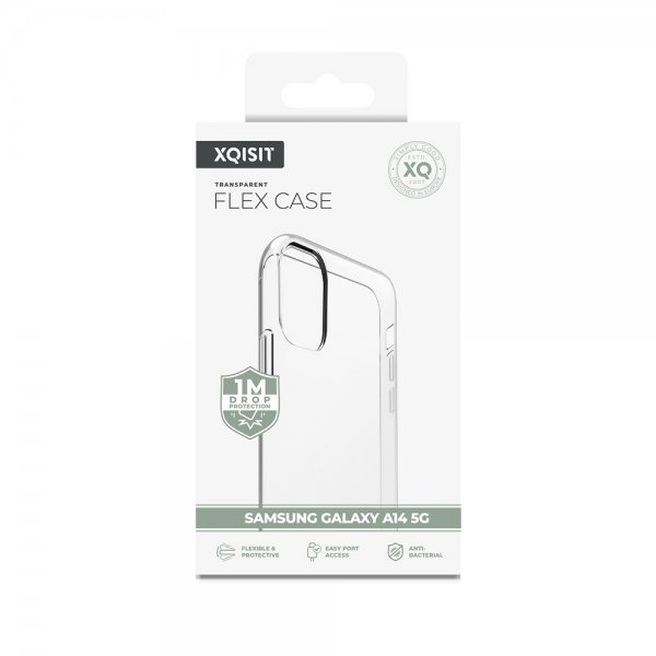 Xqisit Samsung Galaxy A14 Skal Flex Cover Transparent