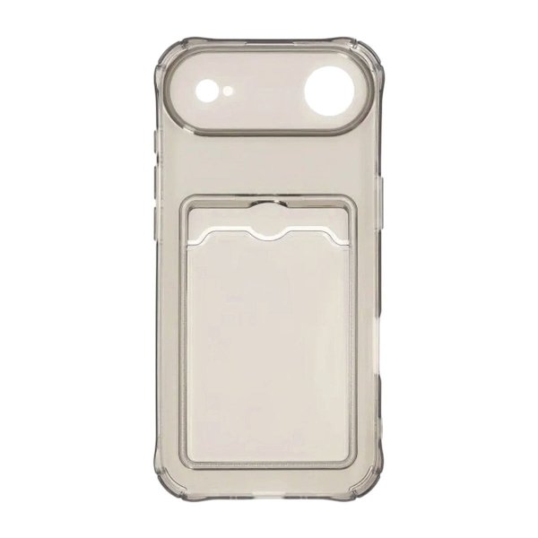 iPhone Air Skal Kortholder Transparent Sort