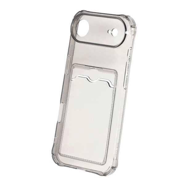 iPhone Air Skal Kortholder Transparent Sort