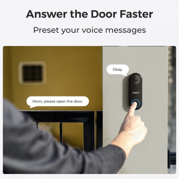 Reolink Video Doorbell PoE (D340P) Videodørklokke Smart 2K
