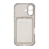 iPhone 17 Cover Kreditkortholder Transparent Sort