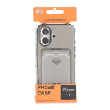 iPhone 17 Cover Kreditkortholder Transparent Sort