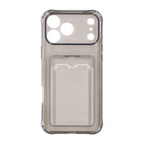 iPhone 17 Pro Max Cover Kortholder Gennemsigtig Sort