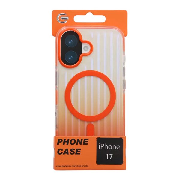 iPhone 17 Cover Bølgepap MagSafe Orange