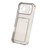 iPhone 17 Pro Max Cover Kortholder Gennemsigtig Sort