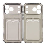 iPhone 17 Pro Max Cover Kortholder Gennemsigtig Sort