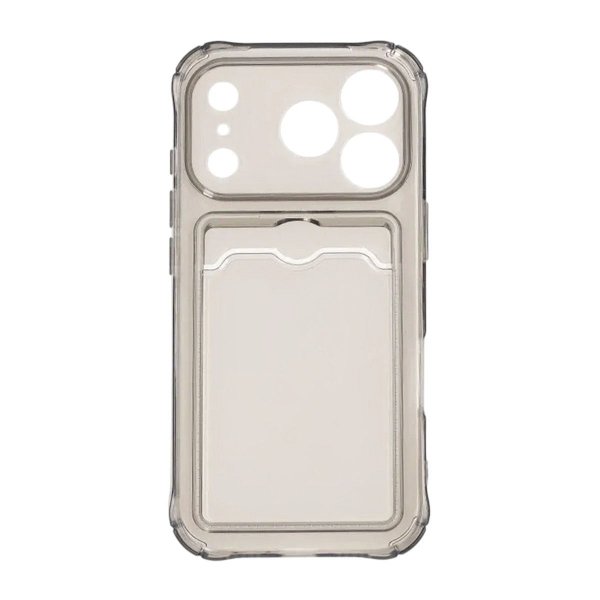 iPhone 17 Pro Cover Kortholder Transparent Sort