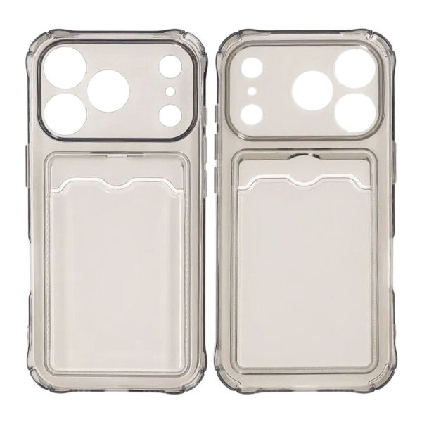 iPhone 17 Pro Cover Kortholder Transparent Sort