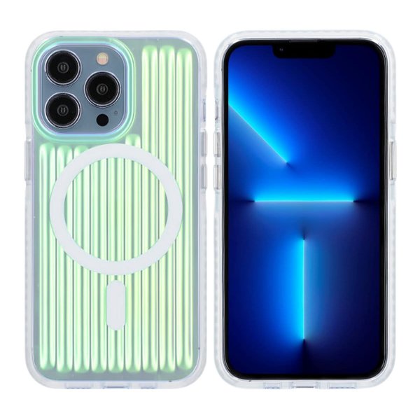iPhone 13 Pro Cover TPU MagSafe Reflektion Grøn