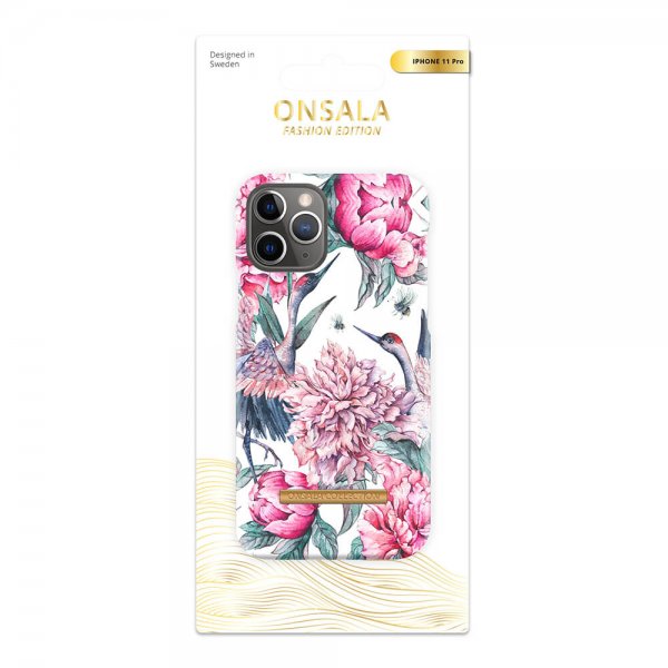 Onsala iPhone 11 Pro Cover Fashion Edition Pink Crane