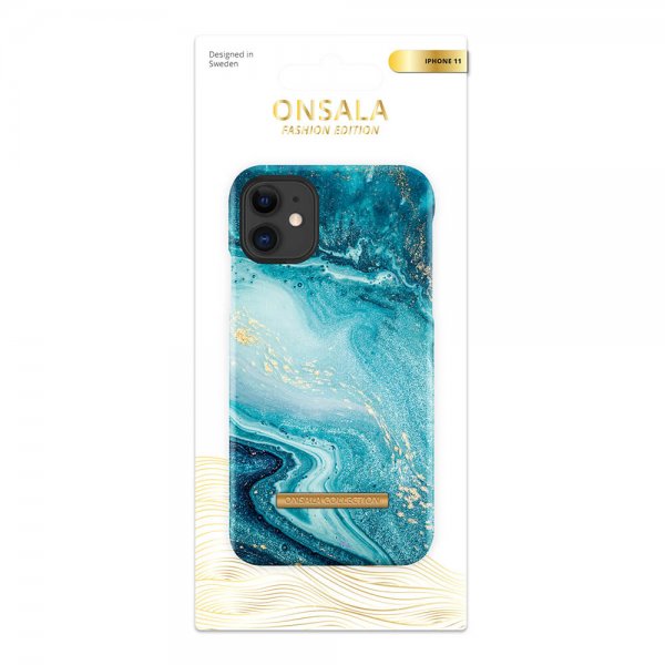 Onsala iPhone 11 Cover Fashion Edition Blue Sea Marble