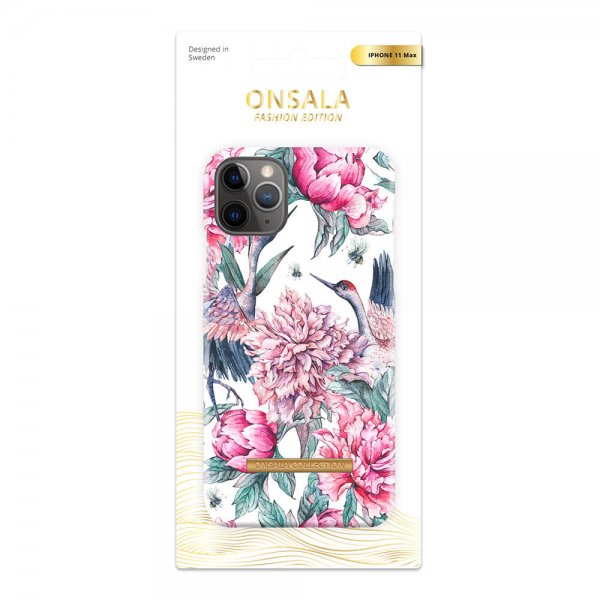 Onsala iPhone 11 Pro Max Cover Fashion Edition Pink Crane
