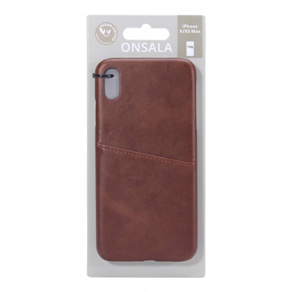 Onsala iPhone Xs Max Cover med en Kortlomme Brun