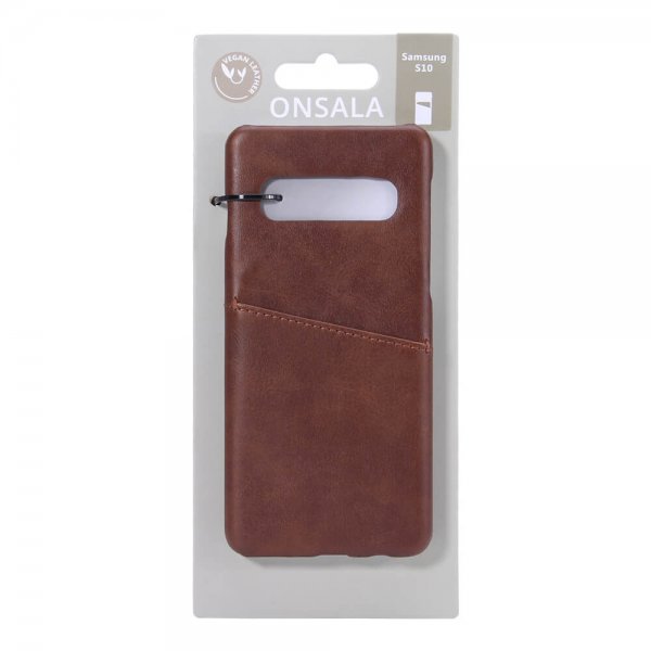 Onsala Samsung Galaxy S10 Cover med et Kortrum Brun