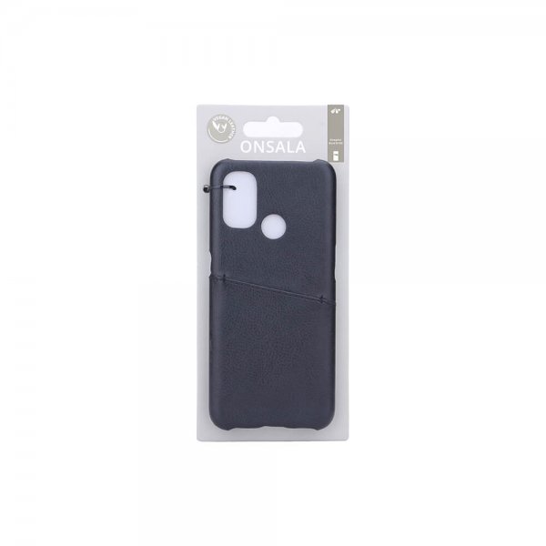Onsala OnePlus Nord N100 Etui med kortholder Sort