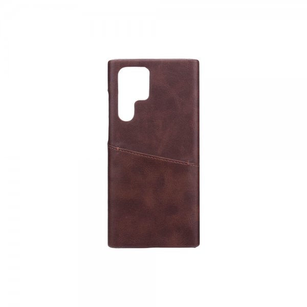 Onsala Samsung Galaxy S22 Ultra Cover med et Kortrum Brun