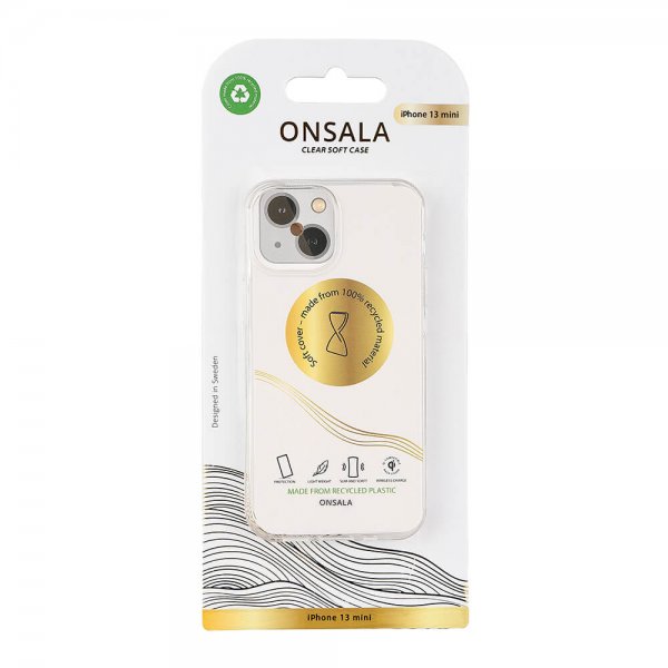 Onsala iPhone 13 Mini Cover Genbrugt TPU Gennemsigtig