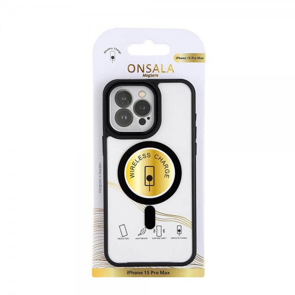 Onsala iPhone 15 Pro Max Skal Bumper MagSeries Sort