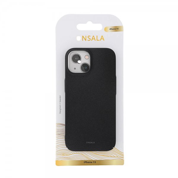Onsala iPhone 15 Cover Ultraslim Sand Burst Sort