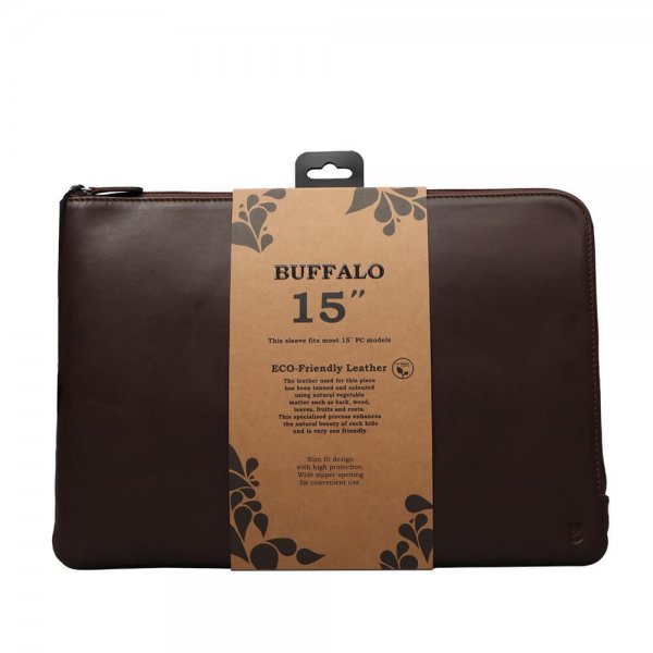 Buffalo Sleeve Laptopcover 15" Brun