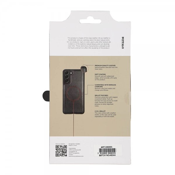 Buffalo Samsung Galaxy S21 FE Etui 2-i-1 Aftagelig Pung Sort